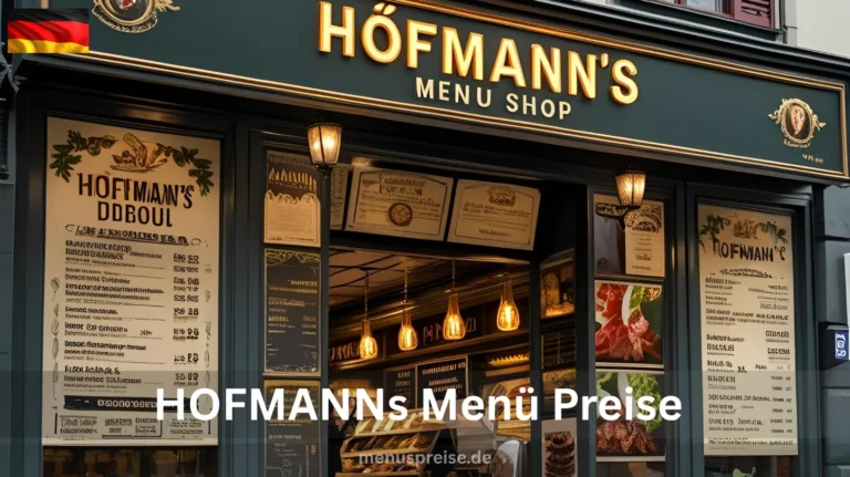 HOFMANNs Menü Preise