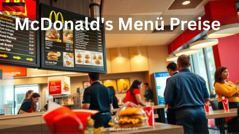 McDonald's Menü Preise