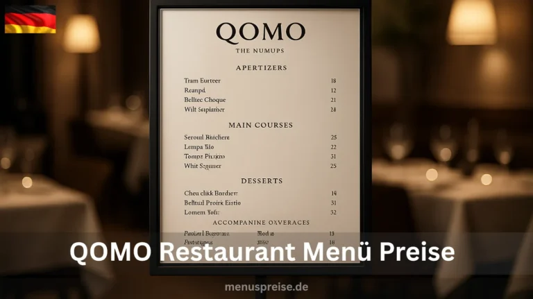 QOMO Restaurant Menü Preise