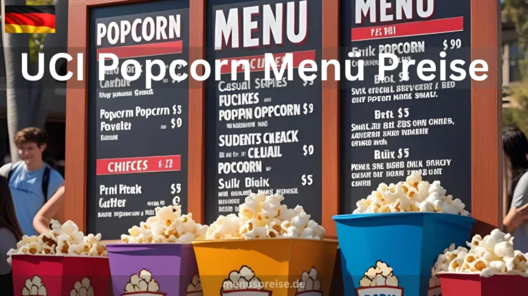 UCI Popcorn Menü Preise