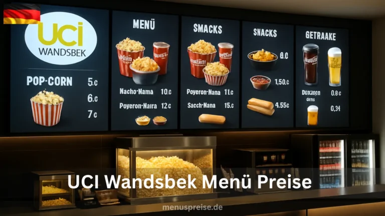 UCI Wandsbek Menü Preise